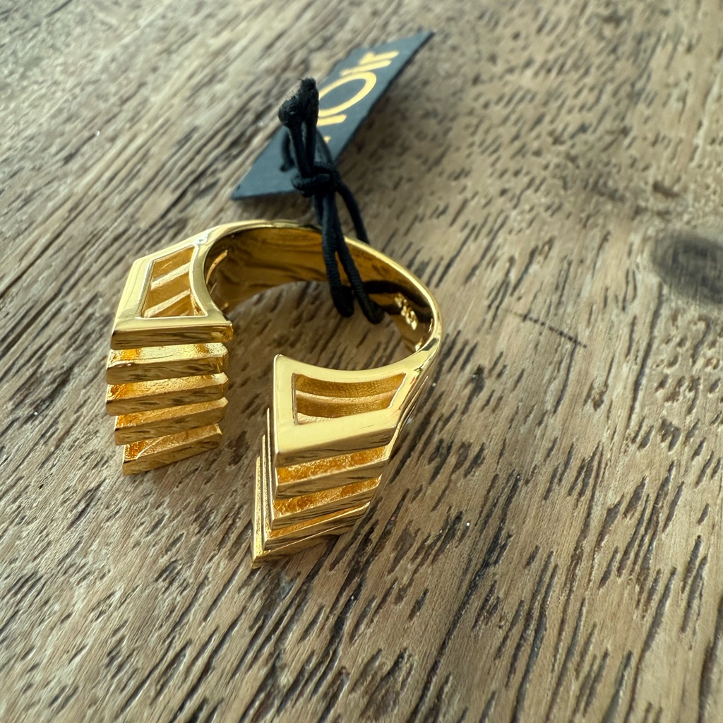 Noir Jewelry Gold Geometric Ring 7$